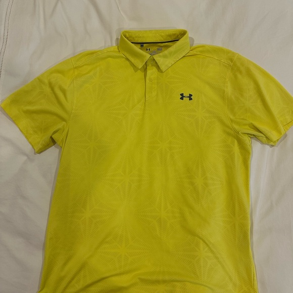 Under Armour Men's Yellow Polo Shirt - Picture 1 of 3